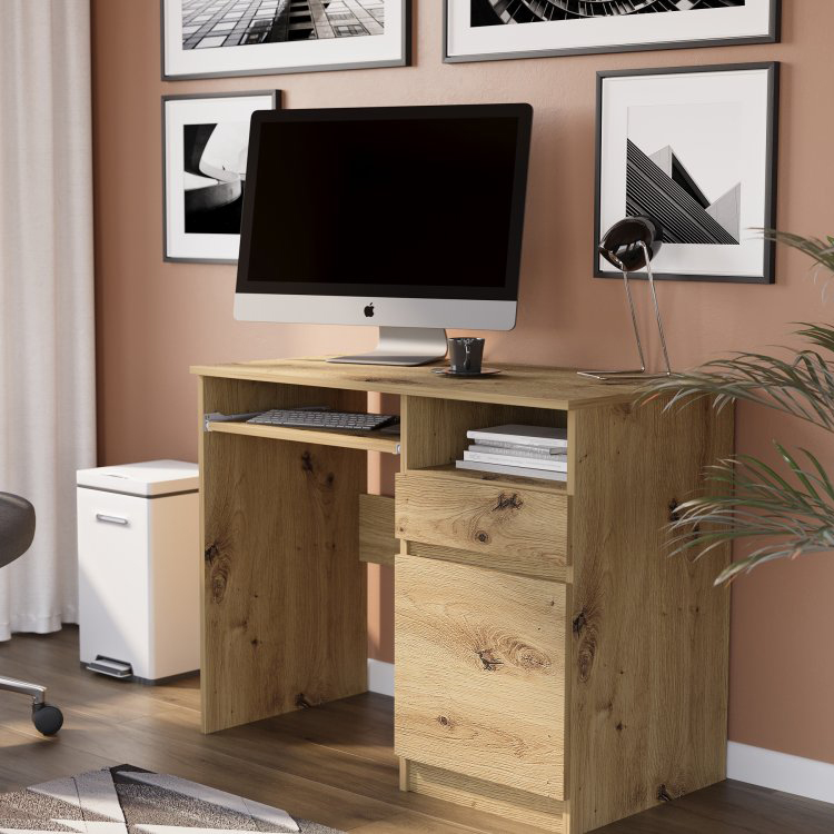 Birou de scris modern cu dulap 90x50 cm - diverse variante de culori sonoma