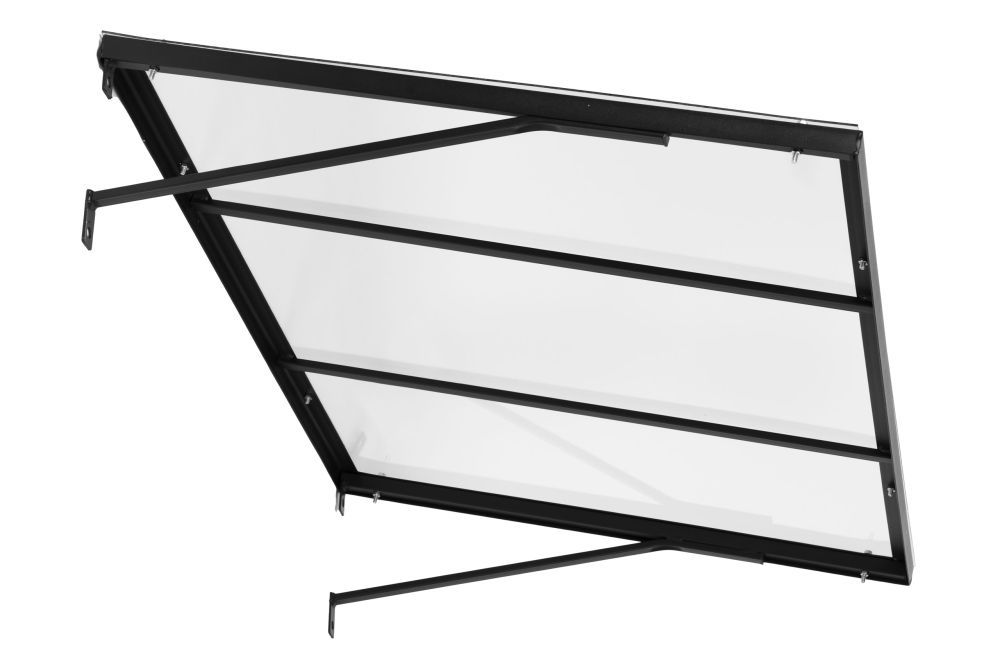 VchodovápolykarbonátovástrieškanaddveresoceľovoukonštrukciouŠírka:80cm|Dĺžka:110cm