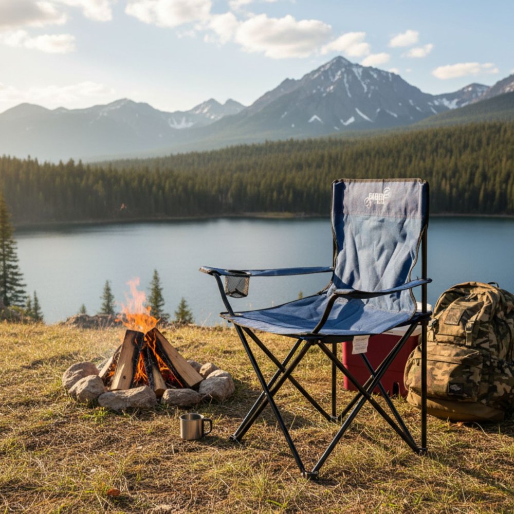 Scaun pliabil turistic albastru