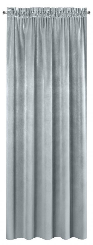 Draperie luxoasă de culoare gri deschis, pentru bandă de pliere Lungime: 300 cm