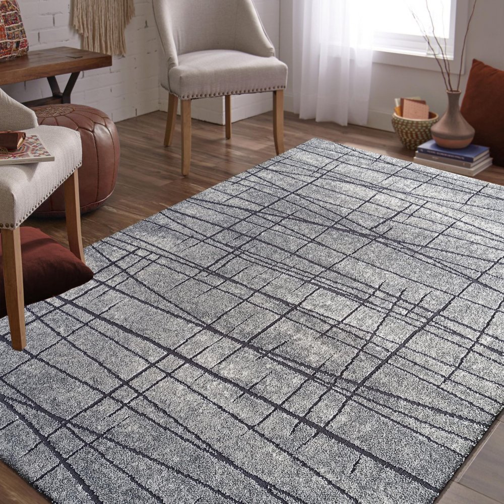 Modern absztrakt szürke szőnyeg Szélesség: 160 cm | Hosszúság: 220 cm