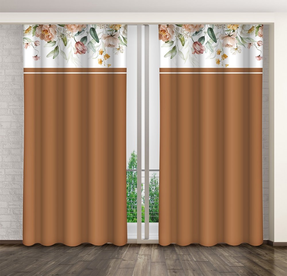 ElegantnýzávesspotlačoufarebnýchkvetovDĺžka:250cm