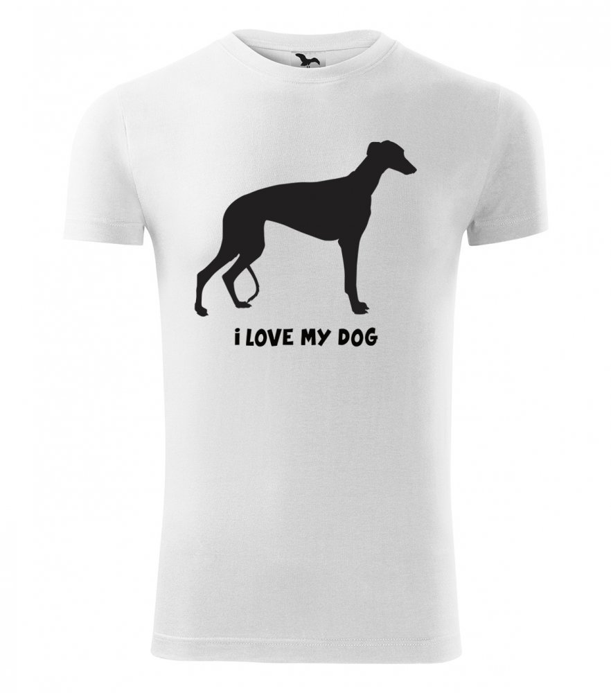 Tričko pre psíčkarov s motívom chrta Bílá XS