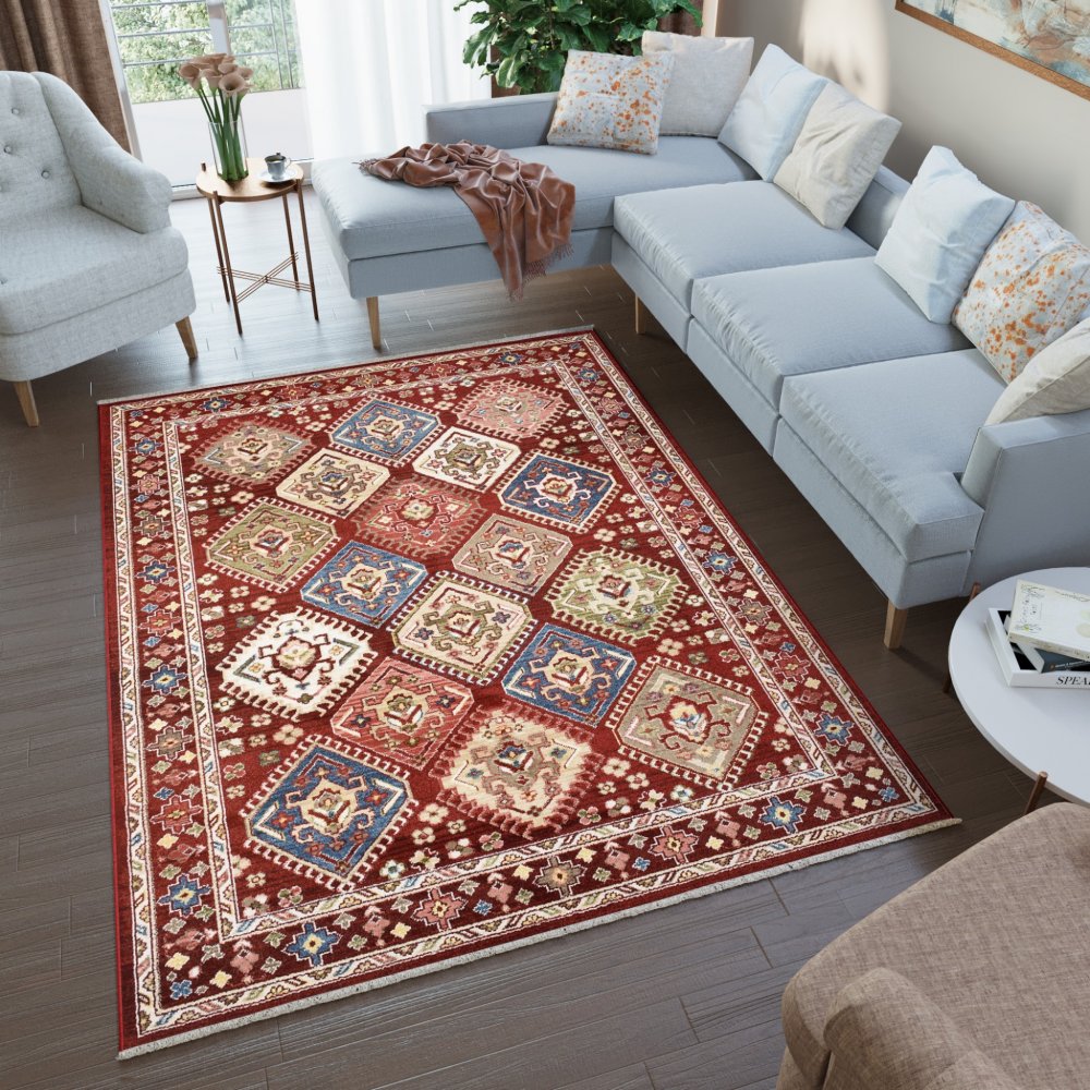 DizajnovývintagekoberecčervenejfarbyŠírka:120cm|Dĺžka:170cm56513_114563