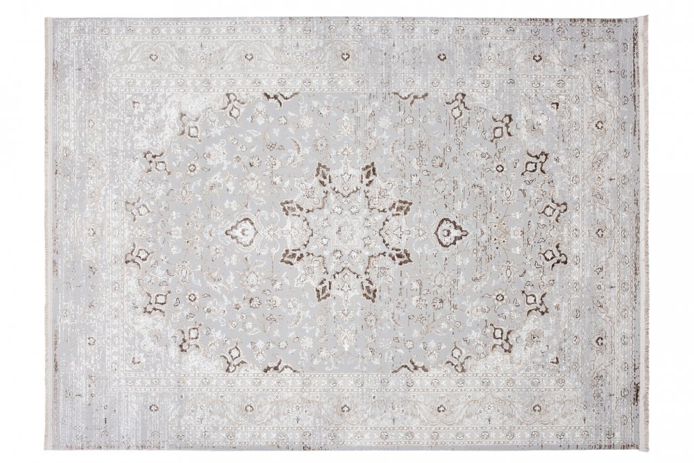 Covor de design de epocă alb-gri deschis cu modele Lăţime: 200 cm | Lungime: 300 cm