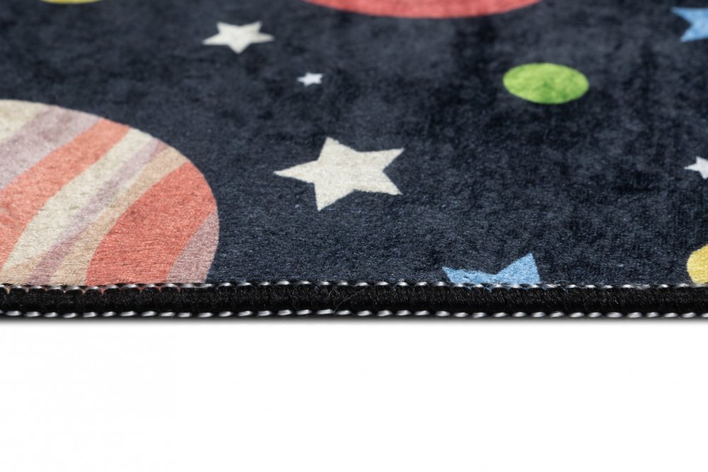Covor pentru copii cu motiv de planete și stele Lăţime: 80 cm | Lungime: 150 cm
