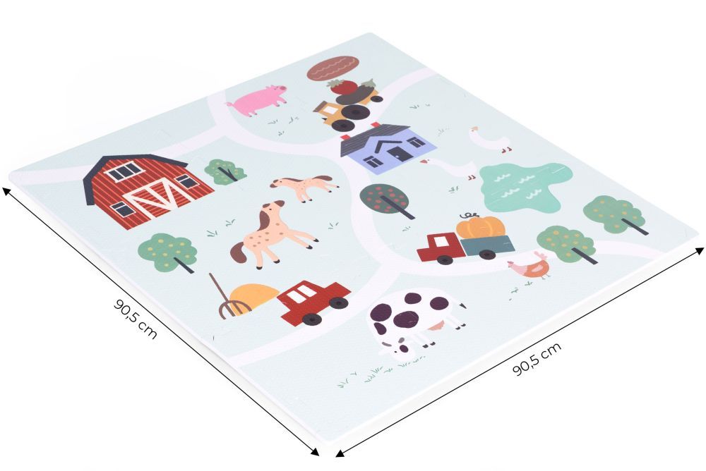 Covoraș din spumă pentru copii 90,5 x 90,5 cm - fermă