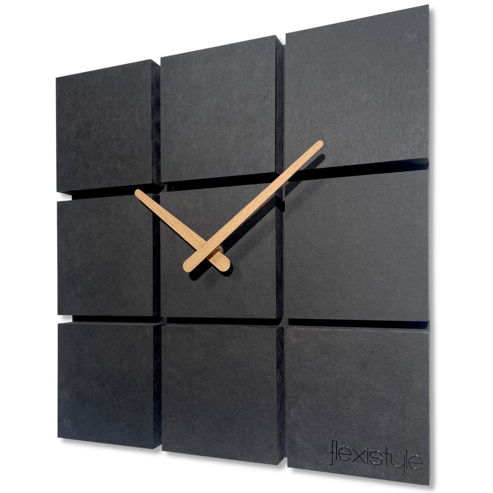 Ceas din lemn HARMONY 30 cm - negru