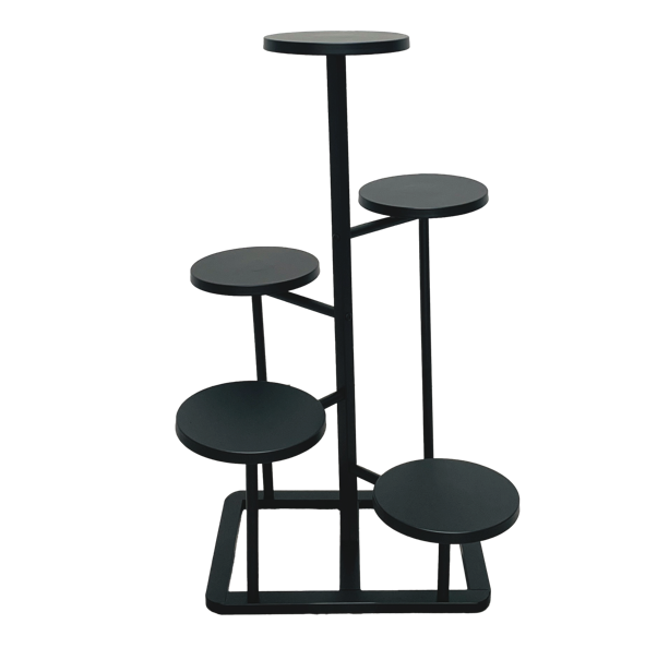 Stand de flori în negru - 5 niveluri