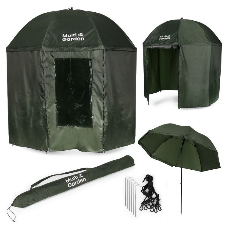Parasol de pescuit cu pereți laterali
