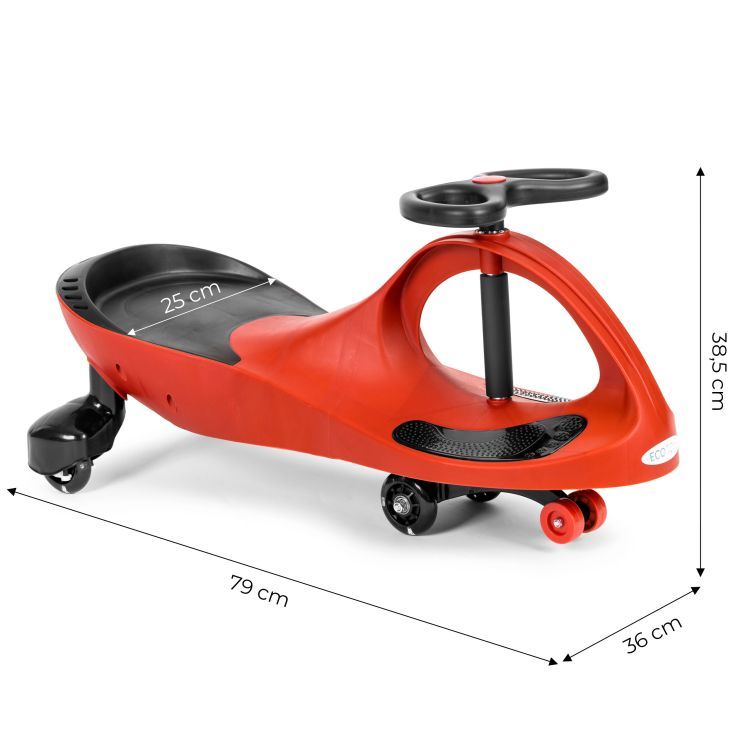 Bicicletă de echilibru gravitațională de culoare roșie