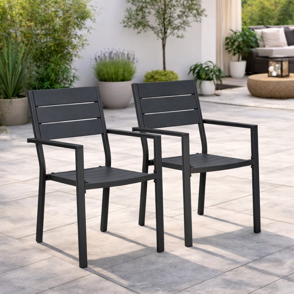 Set2záhradnýchstoličieksnosnosťou150kgsivá