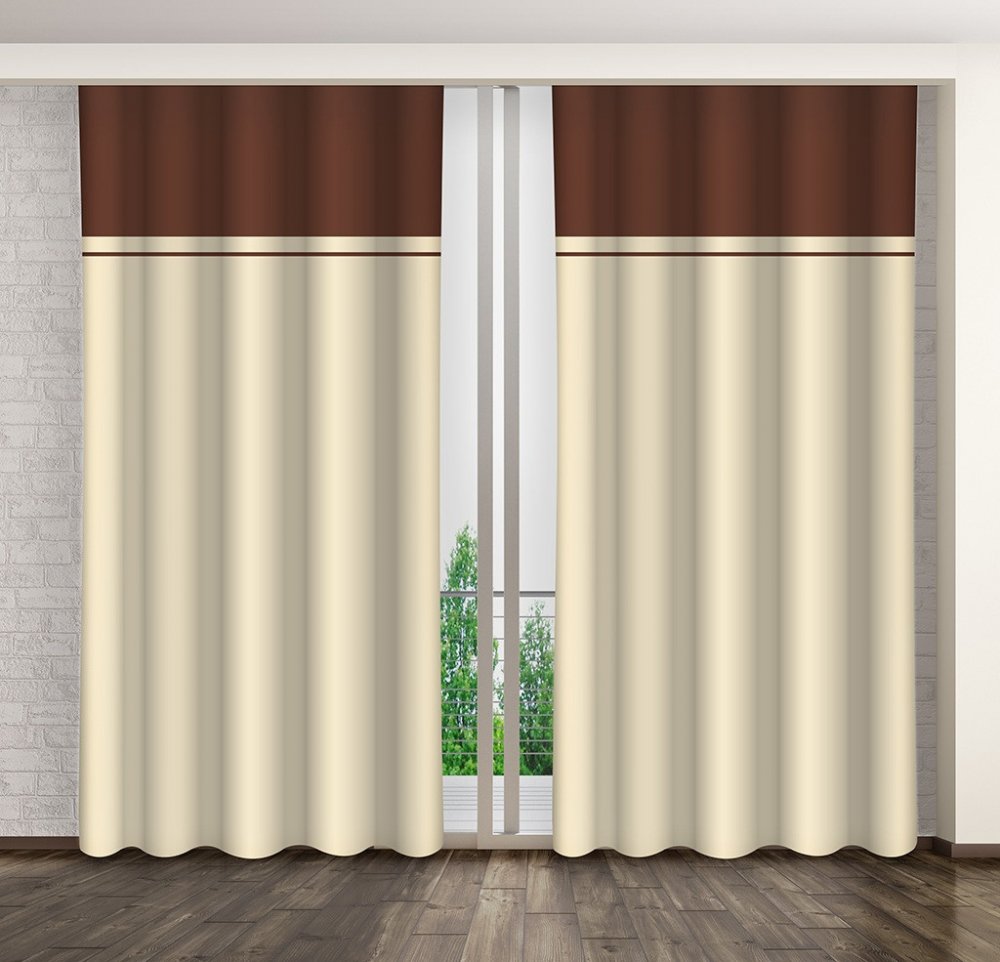 Elegantný krémový záves Dĺžka: 270 cm