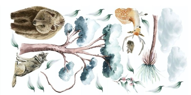 Autocolant pentru copii Animale În Natură 80 x 160 cm