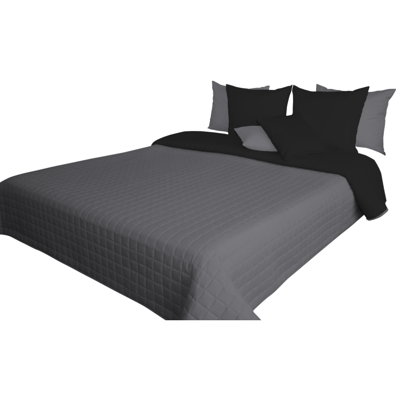 Fekete kétoldalas ágytakarók egy- és kétszemélyes ágyra Szélesség: 220 cm | Hossz: 240 cm