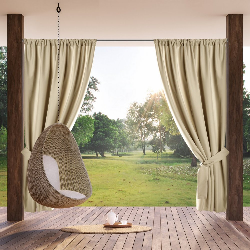 Gazebo perdea în frumos bej 155x200 cm