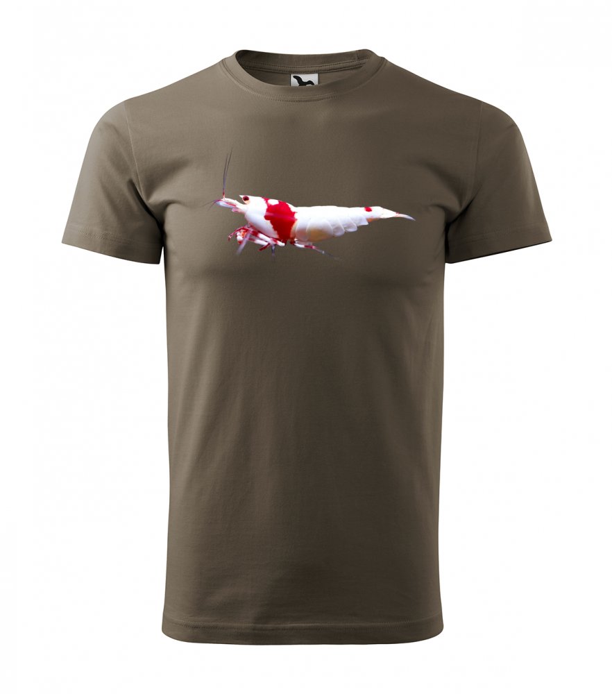 Pánské tričko s potiskem krevety caridina Army L