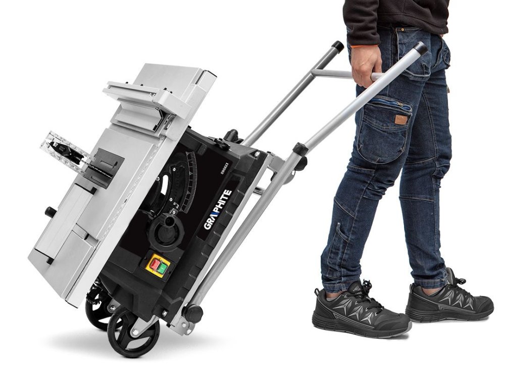 Ferăstrău de masă cu masă mobilă 59G823 GRAPHITE - 1600 W