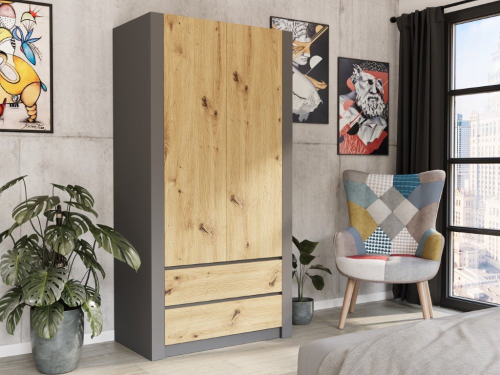 ModernádvojdverováskriňaMODERNB20180x90x55cm-rôznefarebnéprevedeniasonoma