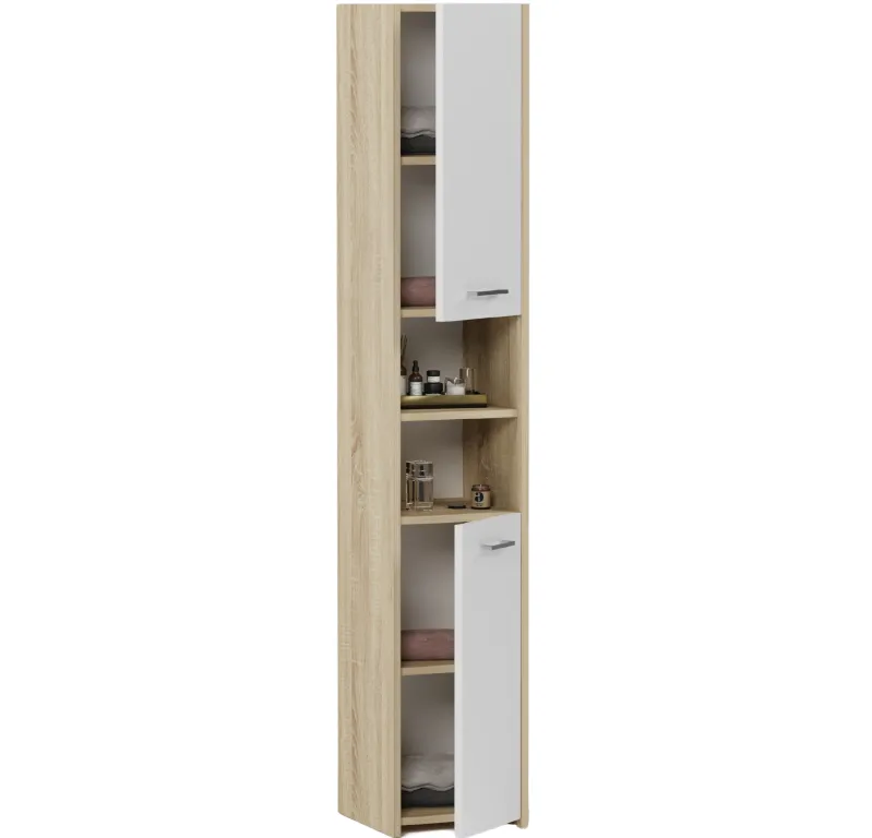 Raft îngust pentru baie MODERN L-1 - diferite variante de culoare sonoma mix biela