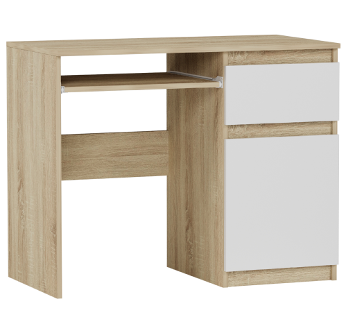 Birou modern de birou MODERN N-33 - diferite variante de culoare sonoma mix biela