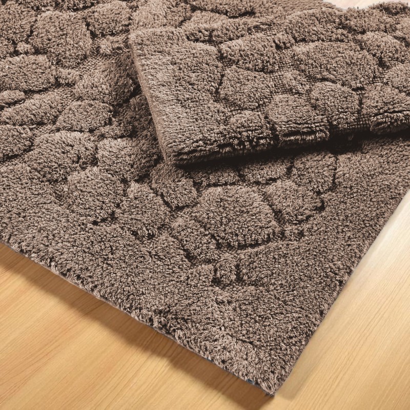 Covorașe de baie din bumbac set de 2 bucăți BOSTON 10 - maro Lăţime: 60 cm | Lungime: 100 cm