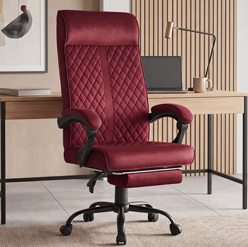 Fotografia produktu: Ergonomické kancelárske kreslo HC-1030 s pružinovým sedadlom a nosnosťou 120 kg - burgundy
