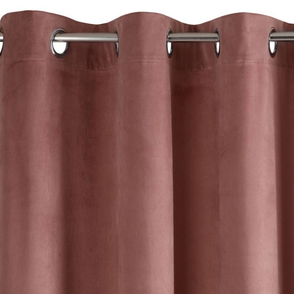 Draperii de culoare roz elegant blackout cu inele de agățat Lungime: 250 cm