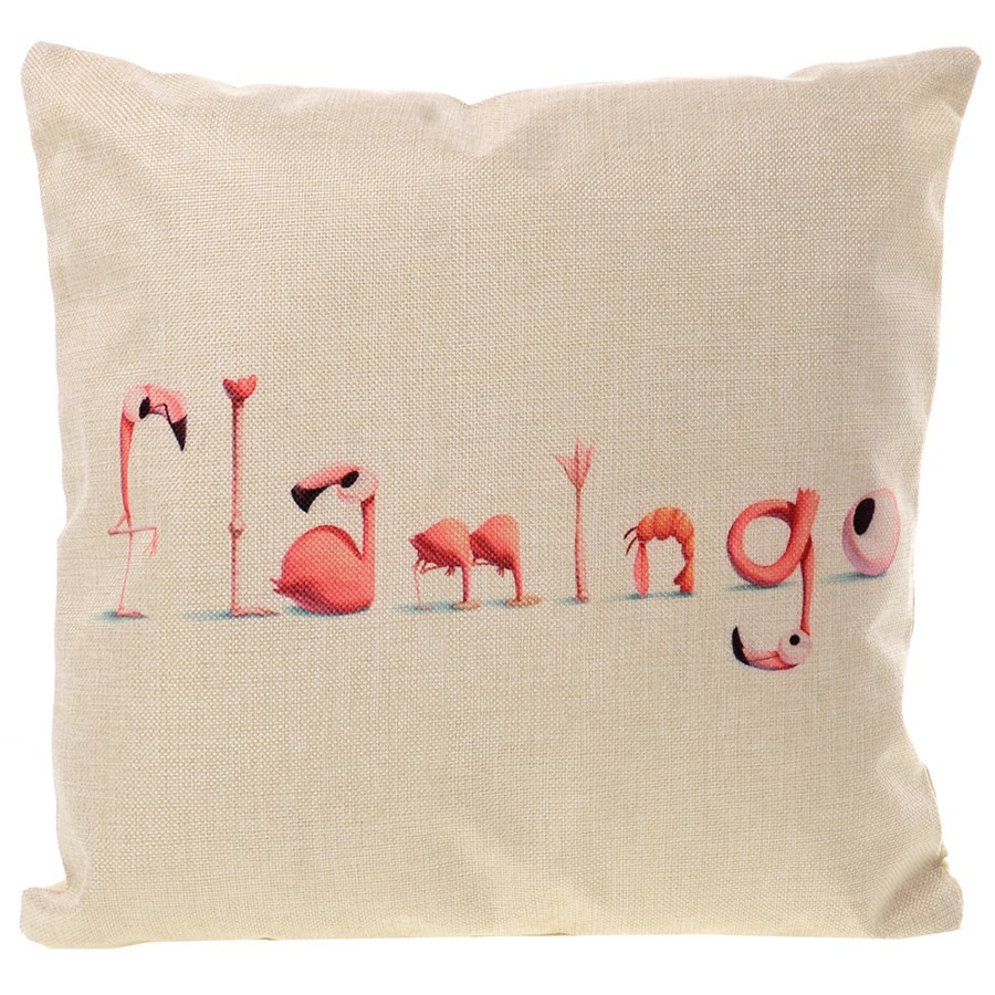 Domtextilu Ľanová obliečka na vankúš Flamingo 40 x 40cm 36602_122828