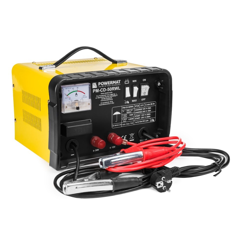 Încărcător baterie cu starter 50RWL 12 / 24V