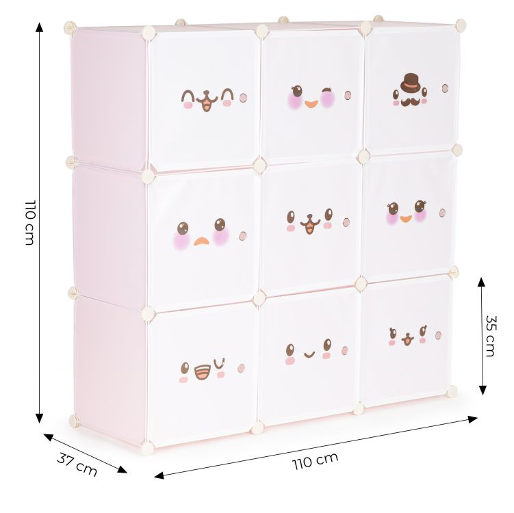 Dulap modular pentru camera copiilor cu un motiv vesel