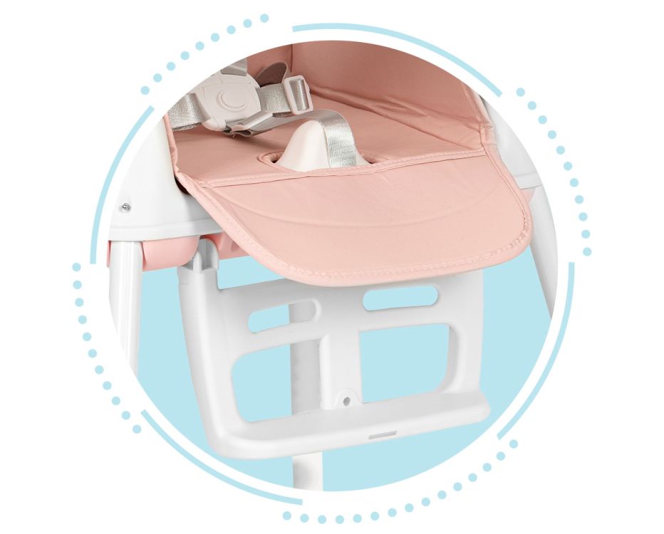 Scaun de hrănire pentru copii 3in1 pliabil ECOTOYS PINK