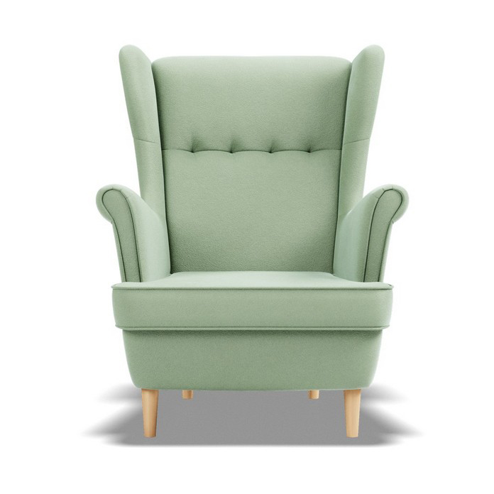 Fotoliu modern confortabil în verde deschis