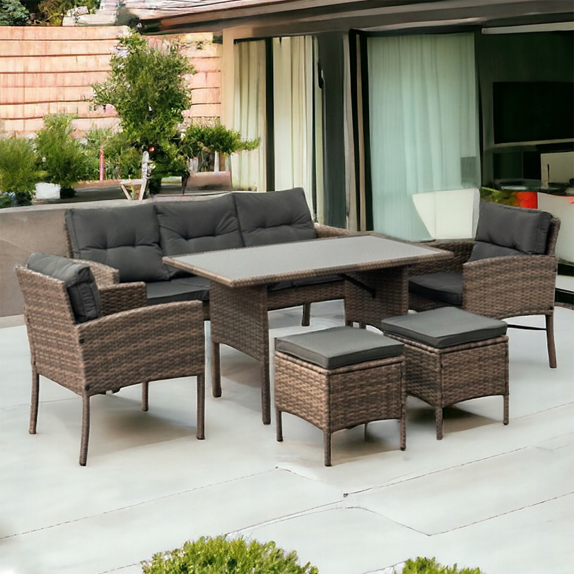 Veľkáratanovásúpravavštýlovejhnedejfarbe