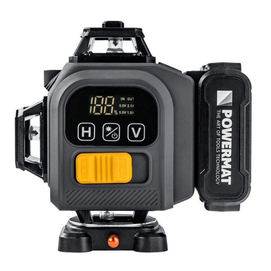 Laserová vodováha 4D 16 línií 360° zelený laser 40 m PM-PLK-4DM3
