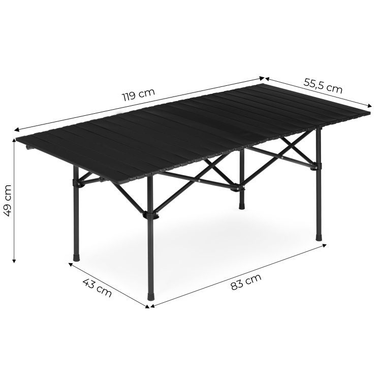 Skladacíturistický,kempingovýstolík-čiernystolíknapiknikŠírka:55cm|Dĺžka:95cm