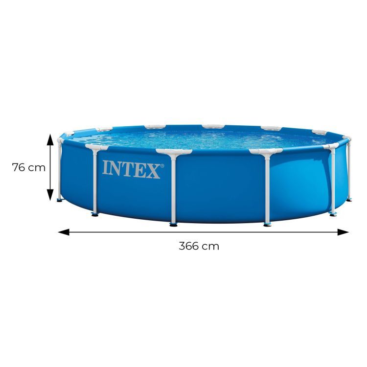 INTEX28210ND–okrúhlyrámovýzáhradnýbazén366x76cm