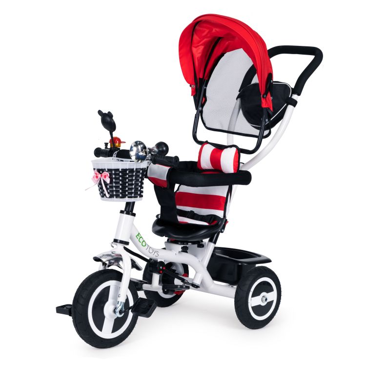 Tricicleta cărucior roșie ECOTOYS