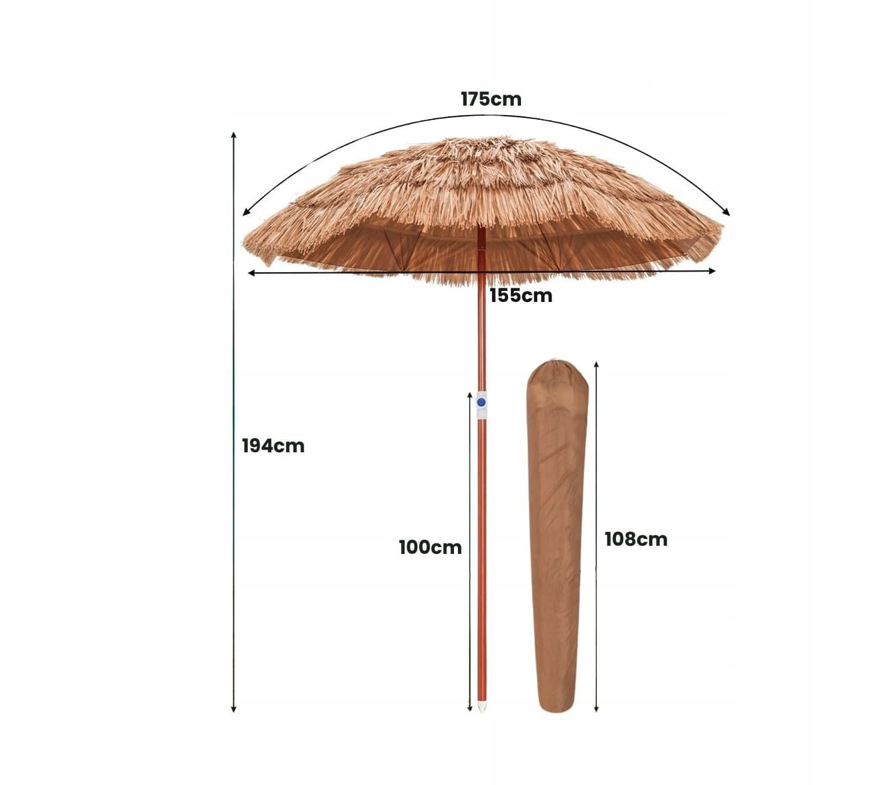 Umbrelă hawaiană pentru grădină și plajă
