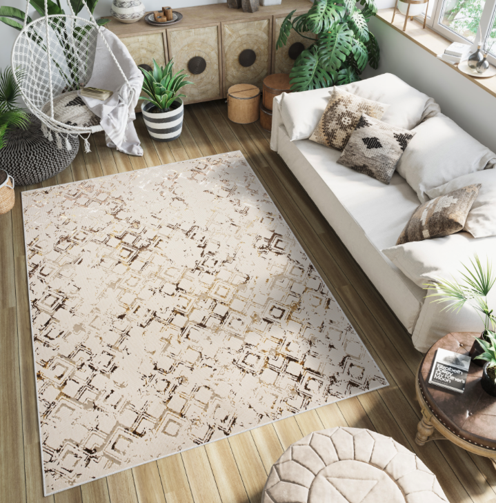 Covor de lux cu model auriu GOLDEN Lăţime: 160 cm | Lungime: 230 cm