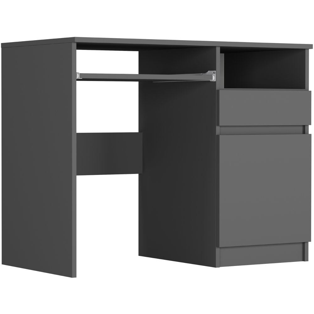 Birou de scris modern cu dulap 90x50 cm - diverse variante de culori antracit