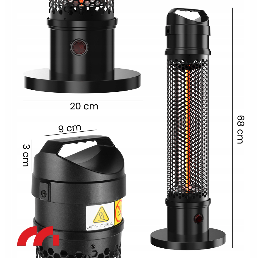InfračervenýohrievačMalTecINFRA1200W360°