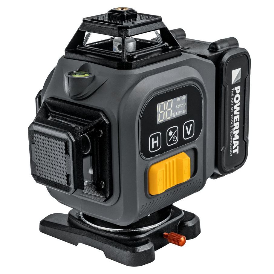 Laserová vodováha 4D 16 línií 360° zelený laser 40 m PM-PLK-4DM3