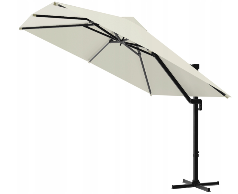 Umbrelă de grădină mare de culoare bej 3 x 4 m