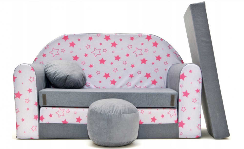 Detskámodrározkladaciapohovkasfarebnýmiautami98x170cm