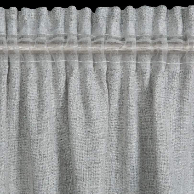 Perdea decorativă gri cu luciu fin Latime: 140 cm | Lungime: 280 cm