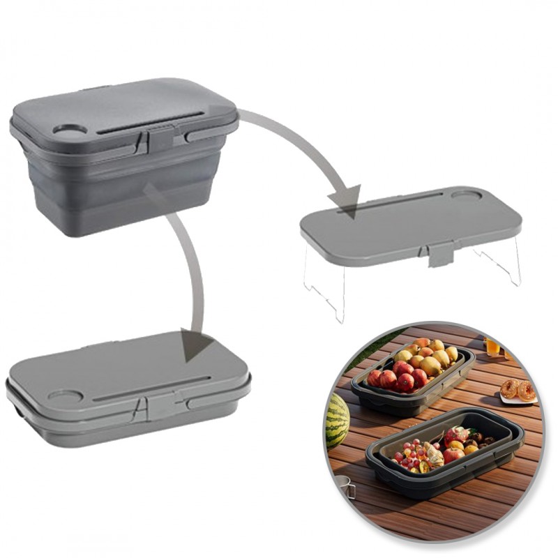 Coș de picnic pliabil 3in1 Gri