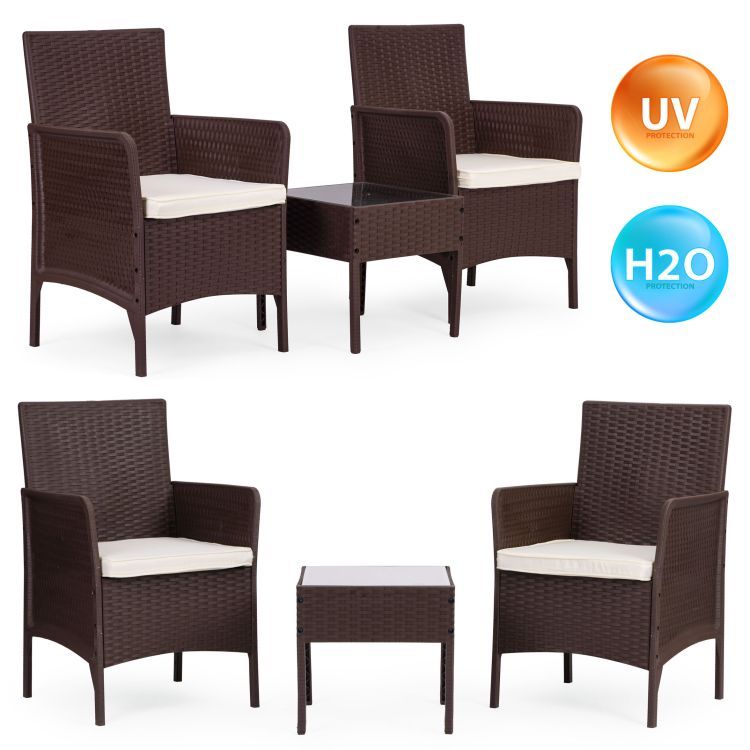 Záhradnýratanovýnábytok-set2kreslá+stolíkhnedá