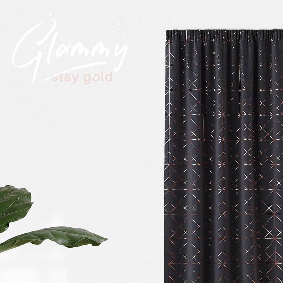 Draperie scandinavă culoarea gri închis, cu prindere cu cleme 140x250 cm