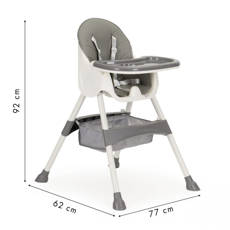 Scaun de luat masa gri pentru copii HC-823-GRAY